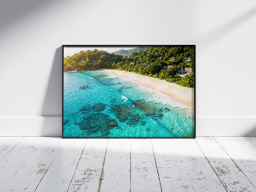 Anse Source d'Argent Limited Digital Print | Luxury Tropical Horizon Wall Art