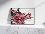 "Crimson Surge" – Premium Abstract Dynamic Wall Art (Ultra HD Digital Download)