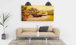 "Golden Riverbank Serenity" – Luxury Impressionist Landscape Digital Download | Fine Art Wall Print