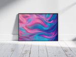 Liquid Chromatic Silk | Futuristic Iridescent Holographic Luxury Wall Art (Digital Download)