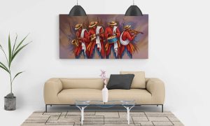 "The Rhythm of Heritage" – High-End Digital Download Musical Quartet Wall Art