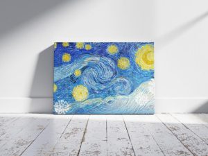 Celestial Vortex: The Starry Rebirth – Luxury Printable Wall Art, Abstract Landscape Digital Download