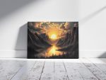 Golden Zenith | Premium Panoramic Mountain Sunset Digital Wall Art