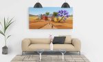 Rural Serenity — Premium Panoramic Digital Wall Art & Blooming Jacaranda Tree (16:3 Aspect Ratio)