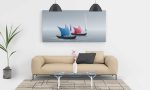 "Minimalist Sailing Odyssey" – Fine Art Digital Print | Luxury Modern Sailboats Wall Art